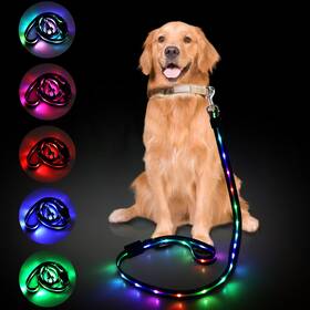 B0d6gvg7zv Yoheueoa 2025 4 Ft Led Dog Leash 12 Modes Light Up Rechargeable Glow For Night