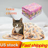Yuyu8585 Bingpet Paw Print Design Soft Warm Coral Velvet Dog Pet