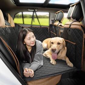 Qc-01 Yw Auto Genius Dog Car Seat Cover With Sturdy Hard Bottom - 400lb Capacity Waterproof Pet H