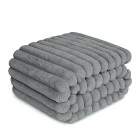 Us24blk-grey-twin Zakapaws Waterproof Dog Blanket For Bed Luxury Plush Washable Large Dogs Blankets