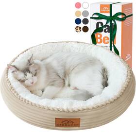 Zbgus1p1cwlp120 Zerbuger 20in Camel Round Cat Dog Bed Gift For Large Medium Small Dogs Cats Machine W
