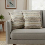 Homeroots 588375 20 In. Mustard Striped Throw Pillows - Set Of. Fixed Price $69.83.