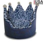 Luxury Leopard Print Crown Bed Non-slip Plush Pet Cushion Small Dogs New. Fixed Price $60.41.