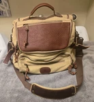 Territory Ahead Tan Canvas Leather Shoulder Strap Bag. Fixed Price $149.95.