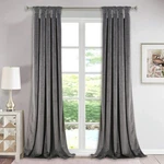 Extra Long Velvet Curtains Pair - Super Soft Plush Drapes With Tab Top.... Fixed Price $85.06.