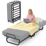 Portable Folding Bed With Memory Foam Mattress Rollaway Metal Frame Guest. Fixed Price $85.99.