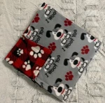 Dog Fleece Blanket New Medium 28" X 47" Tie Die Paw Print W/green. Fixed Price $30.00.