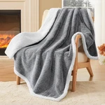Bedelite Sherpa Throw Blanket For Couch - Super Soft Warm Thick Faux Fur Bla.... Fixed Price $20.69.