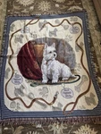 Highland White Westie Dog Cotton Tapestry Throw Blanket 60X48 Design Usa. Fixed Price $36.99.
