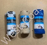 New Duke Tiny Ultra Soft Fleece Paw Print Pet Blankets Beige White Blue 48 Pack. Fixed Price $94.99.