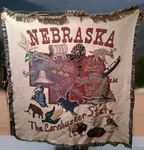 Pure Country Weavers 100% Cotton Nebraska State Throw Blanket. Fixed Price $22.49.
