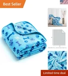 Heavyweight Blue Paw Dog Blanket 32" X 24" - Perfect For Indoor & Outdoor. Fixed Price $28.99.