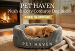 Pet Haven Large Luxury Ribbed Bolster Dog Grey, 28" Spacious Interior.. Fixed Price $27.99.