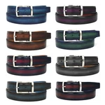 Paul Parkman Men's Dual Color Patina Hand-painted Leather Belt (ID#B01-B). Fixed Price $165.00.
