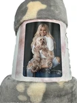 Jessica Simpson Ultra Plush Pet Throw Blanket Gray & White Dog/paws Print 40X50". Fixed Price $20.70.