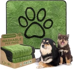 Qeils Washable Pee Pads For Dogs, 36"X41"(PACK Of 2), Green. Fixed Price $47.99.