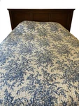 Laura Ashley Bedford Queen Full Comforter Coverlet Blue White. Fixed Price $65.00.