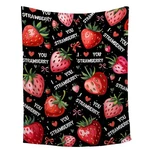 Strawberry Flannel Fleece Throw Blanket 40X50 Inch Love You Cozy Bed Decor. Fixed Price $47.37.