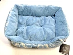 Nicole Miller Pet Mod Damask Plushy Bolster Bed Blue. Fixed Price $24.99.