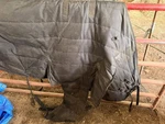 TOUGH-1 84 250G, 600D Stable Winter Blanket With Belly Band Closure Black. Fixed Price $35.00.