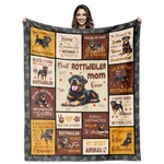 Paoeyty Gifts For Women, Rottweilers Mom Throw Blanket 60' X 50" R.... Fixed Price $35.09.