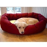 Majestic Pet 36X52 Bagel Dog Bed X-large Burgundy Sherpa. Fixed Price $87.11.
