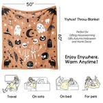 Yiyhuxf Halloween Flannel Fleece Throw Blanket Cartoon 60X50 Black. Fixed Price $20.20.