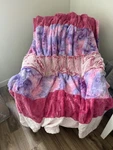 Handmade Minky Blanket Usa Ultra Soft Plush Faux Fur Throw 59X69 Pink Lavender. Fixed Price $119.00.