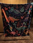 Miepos Colorful Dinosaur Throw Blanket 50" X 60" Soft Lightweight Flannel. Fixed Price $20.00.