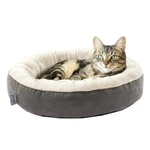 Love's Cabin Donut Cat & Dog Bed, 20", Anti-slip, Washable, Grey. Fixed Price $25.75.