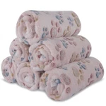 6 Pack Small Dog Blanket, Super Soft Warm Pet Cover Blankets, Paw Print Puppy.... Fixed Price $23.83.
