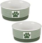 Bone Dry Hunter Green Ceramic Pet Collection, Small 2-PIECE Set, 4.25X2. Fixed Price $10.99.