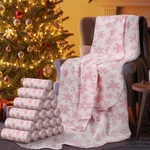 24 Pack Bulk Christmas Soft Fleece Blankets 50 X 60 Inch Lightweight War.... Fixed Price $70.27.
