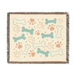 Dog Bone And Paw Print Woven Blanket Pet Pattern Throw, Cozy Home Cor. Fixed Price $99.38.