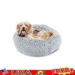 Super Luxe Shaggy Faux Fur Dog Cat Donut Bed Small Bolster Round Pet Pillow New. Fixed Price $34.56.