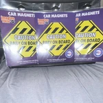 Imagine This Company Caution Baby Board Car Magnet Yellow Black 3 Sold Toge. Fixed Price $12.00.