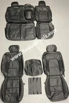 Black Leather Seat Covers W/ Suede For Ram 1500 Big Horn Crew Cab 5TH Gen 19-23. Fixed Price $1084.98.