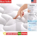 Breathable Queen Mattress Pad With Deep Pocket & Soft Down Alternative Fill. Fixed Price $56.69.