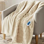 Beautyrest Faux Fur Heated Throw 50X70 Ivory. Fixed Price $102.02.