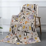 Cat Pattern Flannel Blanket - Super Soft Throw Lightweight And Warm A.... Fixed Price $29.67.