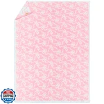 Luxape Blanket Pink Bows Soft Throw Reversible Premium Cozy Fabri. Fixed Price $44.99.