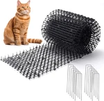 13FT Scat Mat For Cats With Spikes And 12 Garden Staples - Outdoor/indoor Pet. Fixed Price $41.82.
