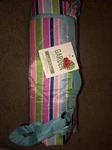 Garden Party Outdoor Travel Blanket Striped Multicolor Water Resistant 50 X60. Fixed Price $8.24.