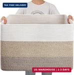 Oiahomy Super Large Blanket Basket, 25"X16"X16"(108L) Rectangle Woven. Fixed Price $45.48.
