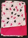 Handcrafted Security Blanket For Dogs Cats-kennel/car Mat 2-PLY Flannel Pink. Fixed Price $12.46.