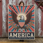 Patriotic Fleece Blanket Celebrating Usa 250TH Anniversary Gift 4TH July America. Fixed Price $32.99.