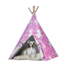 Zoovilla Pink Puzzle Medium Pet Teepee. Fixed Price $94.99.