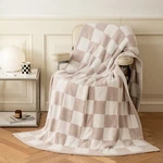 Ultra Soft Cozy Checkerboard Microfiber Knitted Throw Blanket Lightwe.... Fixed Price $44.80.