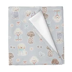 Cute Dogs Paws Bows Baby Blankets For Boys Girls Watercolor Puppy Flowers Sof.... Fixed Price $39.53.