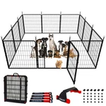 Dog Play Pen 32 Portable Fence 12 Panels Metal Rustproof Two Doors Igoouo Straps. Fixed Price $209.99.